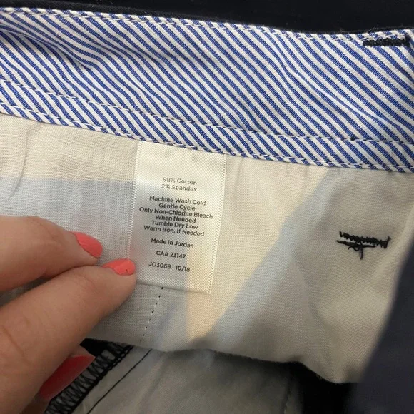 Talbots Dark Navy Girlfriend Chino Petites 12P Relaxed Straight Leg Pant Office - Picture 10 of 10